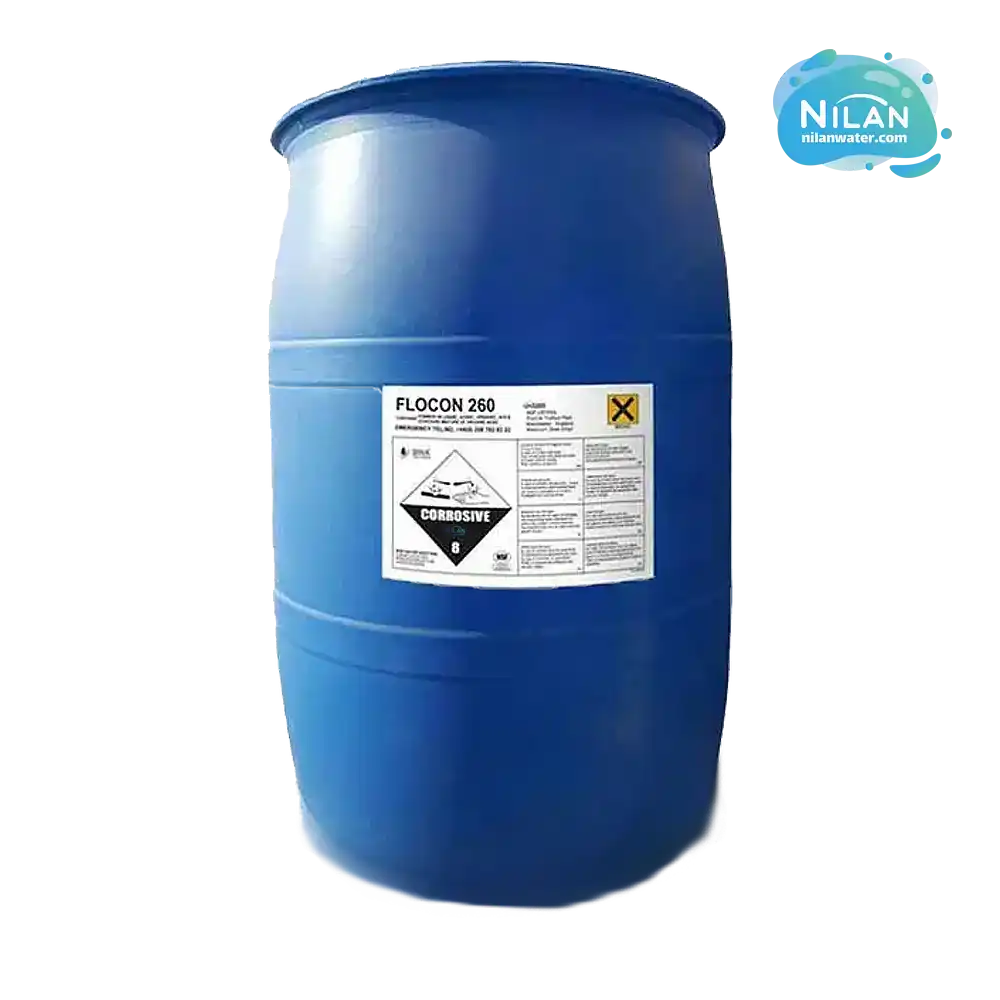 مشخصات فنی، قیمت و خرید آنتی اسکالانت فلوکن 260 - 220 کیلویی