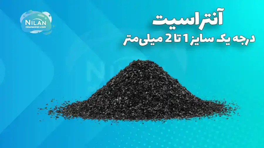 آنتراسیت درجه یک پاسارگاد سایز 1 تا 2 میلی متر