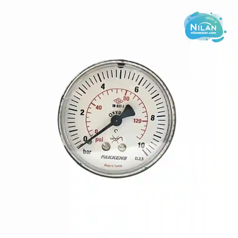 گیج فشار خشک افقی پکنز (PAKKENS) صفحه 6 سانتی متر