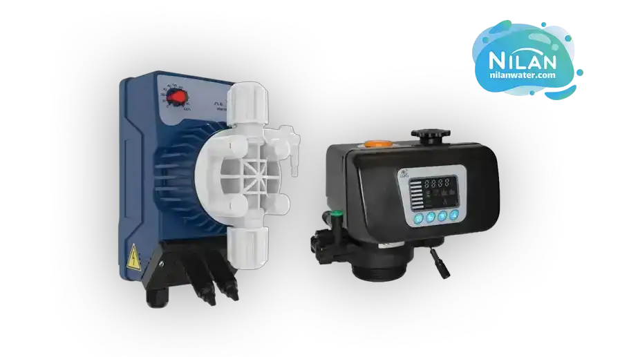 دوزینگ پمپ و شیر مخازن FRP تصفیه آب صنعتی