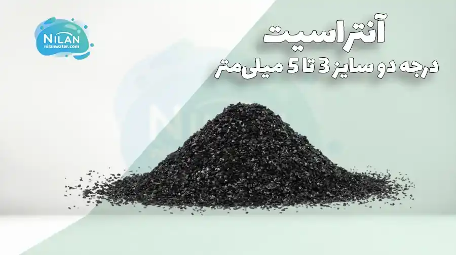 آنتراسیت (Anthracite) درجه دو نانوتک سایز 3 تا 5 میلی متر